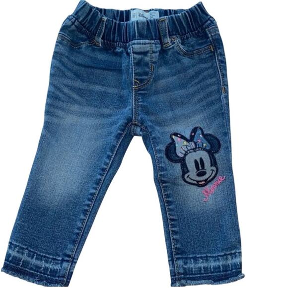 Disney Baby GAP Minnie Mouse Toddler Jeans 18-24 Months High Stretch Denim Elast - Picture 1 of 4